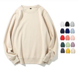 High Quality Heavyweight Unisex <b>French</b> Terry Custom Oversized Crewneck Plain Sweatshirt for Men with custom logo - Product Image 5
