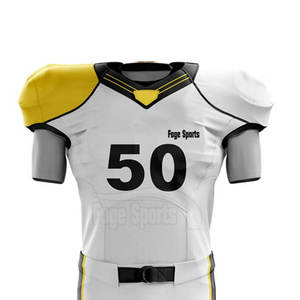 Ensembles d'uniformes de football américain à manches courtes respirants sur mesure de haute qualité 100% polyester pour hommes - Product Image 4