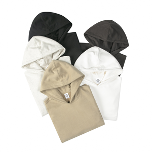 Autumn Winter Double Hood Waterproof Plain Dyed <b>Fleece</b>-Lined <b>Balaclava</b> Zip Pocket Casual High Quality Men's Women's Hoodie - Product Image 2