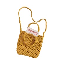 Buatan tangan Boho mewah Macrame Tote Bag untuk wanita unik Vintage gaya tas tangan
