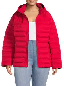 Veste bouffante en toile de haute qualité pour femmes à capuche hiver XL grandes tailles caractéristique légère tissu familial High Street - Product Image 6