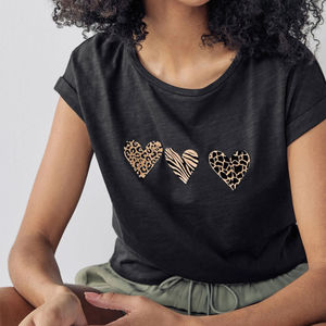 Camisetas Casuales de Lona de Alta Calidad para Mujer, Estilo Clásico, Ajuste Regular, Servicio Personalizado OEM, Venta al por Mayor DTG - Product Image 4