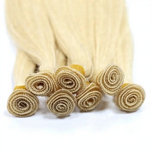 Extensiones de Cabello Remy Vietnamita de Alta Gama, Tejidas a Mano, Color Rubio Ceniza, Cabello Humano, Doble Trama, Directo de Fábrica - Product Image 5