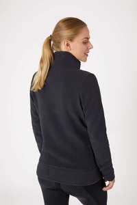 Women's Durable Zippered Soft Fleece Horse Riding Jackets Comfortable Warm Insulated <b>Equestrian</b> Coat Stand Collar for Horse - Product Image 2