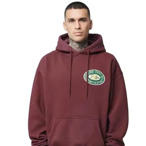 Sudaderas con capucha universitarias unisex de alta calidad personalizadas sin cuerda Raw Hem Cut Edge Pullover Logotipo personalizado Patrón Imprimir Sudadera con capucha para hombre - Product Image 6