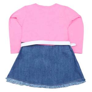 ชุดเดรสแขนยาวสำหรับเด็กผู้หญิง - สีชมพู - Product Image 4