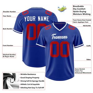 เสื้อเจอร์ซีย์ฟุตบอลชายเสื้ออเมริกันแขนสั้นแห้งเร็ว - Product Image 3