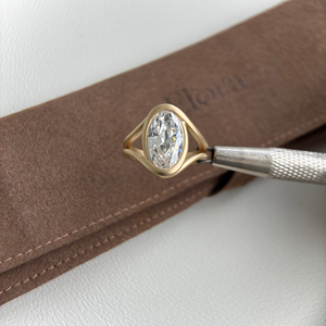 Bague de fiançailles en diamant cultivé en laboratoire de taille Celeste-Moval - Product Image 1