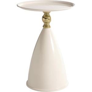 Mesa auxiliar de metal superior de madera y color naranja, mesa de centro para sala de estar, mesa de centro lateral para hotel y restaurante - Product Image 4