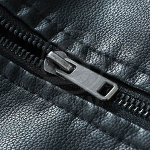 Venta Directa de Fábrica, Chaqueta de Cuero para Hombre, Ligera, Invierno, Talla Grande, Cuello Alto, Piel de Vaca, Logotipo Frontal, Ecológica, Transpirable - Product Image 6