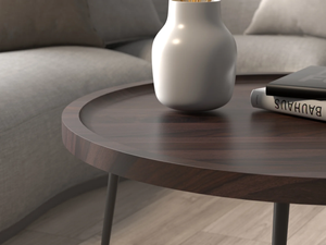 Table basse ronde en bois de manguier massif, moderne, luxueuse, écologique et durable, fabriquée à la main, pour le salon, meubles de maison - Product Image 3