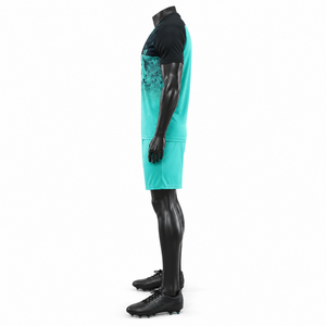 Uniforme de Fútbol Personalizado en Turquesa, Conjunto de Camiseta y Pantalones Cortos de Poliéster Transpirable, Ropa Deportiva de Secado Rápido para Entrenamiento en Equipo para Hombre - Product Image 4