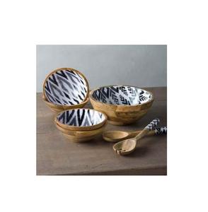 Cuenco de madera con estampado de tamaño personalizado, cuenco de madera grande para servir de forma redonda para el hogar, restaurante, cuenco PARA CENA DE Pasta, tamaño personalizado - Product Image 4