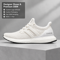 Chaussures de luxe pour hommes et femmes, chaussures de marche en tricot blanc de haute qualité, baskets de course professionnelles, neuves