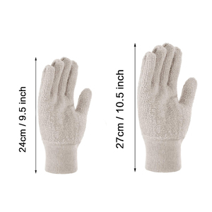 Gants de bijoux réversibles en coton éponge avec boucle en argent gant de polissage et de nettoyage mitaines de brossage en argent sterling - Product Image 2