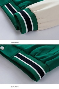 Vestes universitaires de baseball américain unisexes, broderie de lettres en laine de qualité supérieure, style vintage, manches fines en cuir - Product Image 2