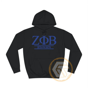 Créez votre propre sweat à capuche personnalisé pour femmes Zeta Phi Beta, en coton 100% respirant de haute qualité, pour la vente en gros - Product Image 1