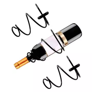 Classic Metal <b>Wine</b> Bottle Display <b>Stand</b> in High Demand Black Powder Coated Finished to Get by decor impex - Product Image 3