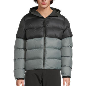 Veste matelassée à capuche en duvet imperméable personnalisée de haute qualité veste matelassée chaude coupe-vent manteau d'extérieur d'hiver vestes à bulles pour hommes - Product Image 1