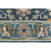 Alfombra Premium Oushak Clásica Hecha a Mano con Lana/Seda y Látex, Ecológica, Antideslizante, Lavable, de Pelo Alto, Color Sólido, para el Hogar