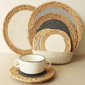 Rustic <b>Bamboo</b> <b>Placemat</b> Set Homeware Crafts Customized Color Eco-Friendly Woven Design Aesthetic Appeal Multi-Use Custom Diameter - Product Image 4