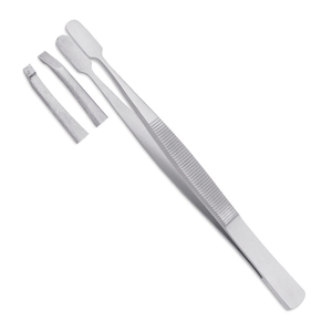 Outil de beauté professionnel de haute qualité en acier inoxydable à pointe inclinée pour l'épilation des sourcils et des poils du visage - Product Image 4