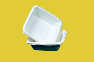 Assiettes jetables compostables en bagasse à 3 compartiments de luxe de 10 pouces avec plateau - Product Image 3