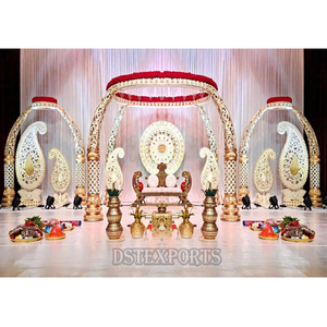 Majestuoso matrimonio del sur de la India Mandap EE. UU. Personalizar colmillo de elefante Pilar de fibra duradera Diseñador Mandapam Australia Precio de venta Reino Unido - Product Image 1