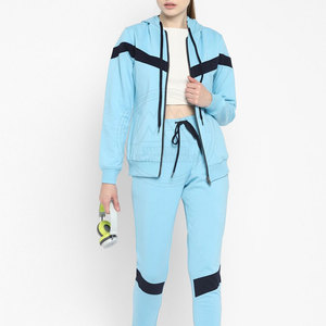 Trajes de chándal de invierno para mujer 100% algodón ligeros con logotipo personalizado, conjuntos transpirables de talla grande a prueba de viento para adultos - Product Image 4