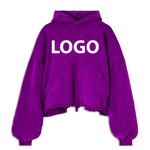Sudaderas desgastadas para hombre más vendidas con colores personalizados Ropa informal de manga larga de nuevo diseño con bolsillo de patrón sólido - Product Image 2