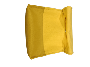 Pochette à monnaie de voyage avec logo personnalisé Nouvelle toile stylisée jaune en polyester recyclé pochette à monnaie à fermeture éclair brodée étanche pour pièce de monnaie - Product Image 4