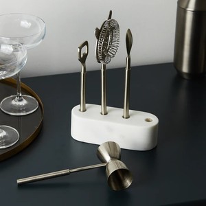 Juego de Herramientas de Barra de Acero Inoxidable de Primera Calidad con Base de Mármol, Accesorios Profesionales para Cócteles, Decoración Elegante para Bar en Casa - Product Image 3