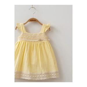 Abito da bambina mussola in pizzo fascia per capelli - Product Image 4