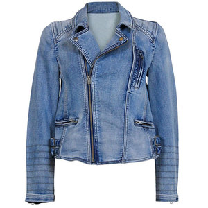 Chaqueta vaquera lavada gótica de manga larga para mujer con 4 bolsillos decorados con botones, cómoda y cálida para la primavera - Product Image 1