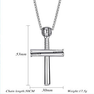 Collar de Moda Personalizado de Acero Inoxidable 316L, Joyería Fina, Collar de Béisbol para Hombres y Mujeres - Product Image 6