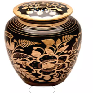 โถโกศและหม้อขี้เถ้ามนุษย์ดีไซน์ล่าสุดลายนูนทำจากโลหะทองแดงสำหรับซัพพลายเออร์ขายส่ง - Product Image 4