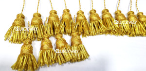 Handmade Gold & Silver Bullion <b>Tassels</b> Church Vestments Fancy Beaded <b>Tassels</b> - Product Image 3