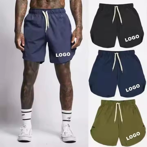 Pantalones cortos de gimnasio transpirables de alta calidad OEM logotipo personalizado corte perfecto estilo único para hombre Pantalones cortos para correr al aire libre - Product Image 1