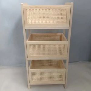 Rak penyimpan kayu padat gaya Nordic, rak pengaturan Rumah Tangga multi-lapis untuk tampilan item makanan ringan anak-anak dapur - Product Image 5