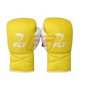Gants de boxe professionnels en cuir véritable pour entraînement et sparring, personnalisables OEM, légers, anti-humidité, pour l'extérieur, avec fermeture auto-agrippante - Product Image 1