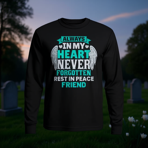 Camiseta de Manga Larga Conmemorativa de Miembros de la Familia, Diseño 'Amigo en el Cielo', para Artículos Promocionales - Product Image 3