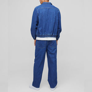 Vente en gros de vestes en jean zippées de haute qualité pour hommes veste en jean délavé léger coupe courte durable camionneur - Product Image 2