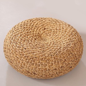 Pouf artisanal essentiel pour la maison, tabouret en jacinthe d'eau, poufs en gros, chaises ottomanes - Product Image 2
