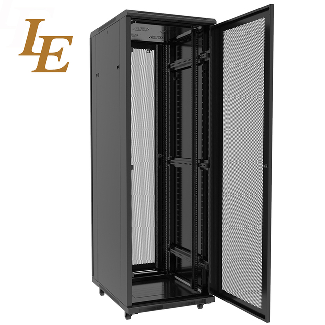 19inch Perforated Vented Front Rear Door 42U Server Racks with Cooling Fans and Cable Entry on Top and Bottom