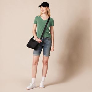 T-shirt décontracté pour femmes en coton, col rond, manches courtes, coupe ample confortable, mode quotidienne, vêtements pour femmes, personnalisable - Product Image 4