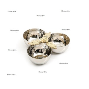 Bol décoratif pour aliments en laiton et en verre Bol de service pour fruits de forme ronde de la plus haute qualité pour fournisseur en gros - Product Image 4