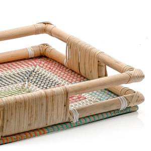 Top Vente Produit Bambou Rotin Plateaux Décoratifs Maison Alimentaire À Manger Plateaux Décor Naturel Conception Personnalisée Pour Le Décor De Restaurant - Product Image 4