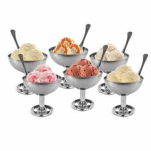 Tazón de Postre Clásico Hecho a Mano de Acero Inoxidable, Taza de Servir de Metal Apta para Alimentos para Hoteles y Decoración del Hogar para Servir Helado - Product Image 2