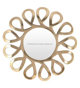 Espejo de diseño con soporte Rectangular para sala de estar, moderno y contemporáneo, decoración de pared de Metal, espejos montados completos - Product Image 4