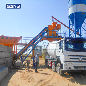 Baru portabel 35m 3/h Mini semen tanaman pemasok Motor listrik YHZS60 ponsel beton pencampuran tanaman - Product Image 3